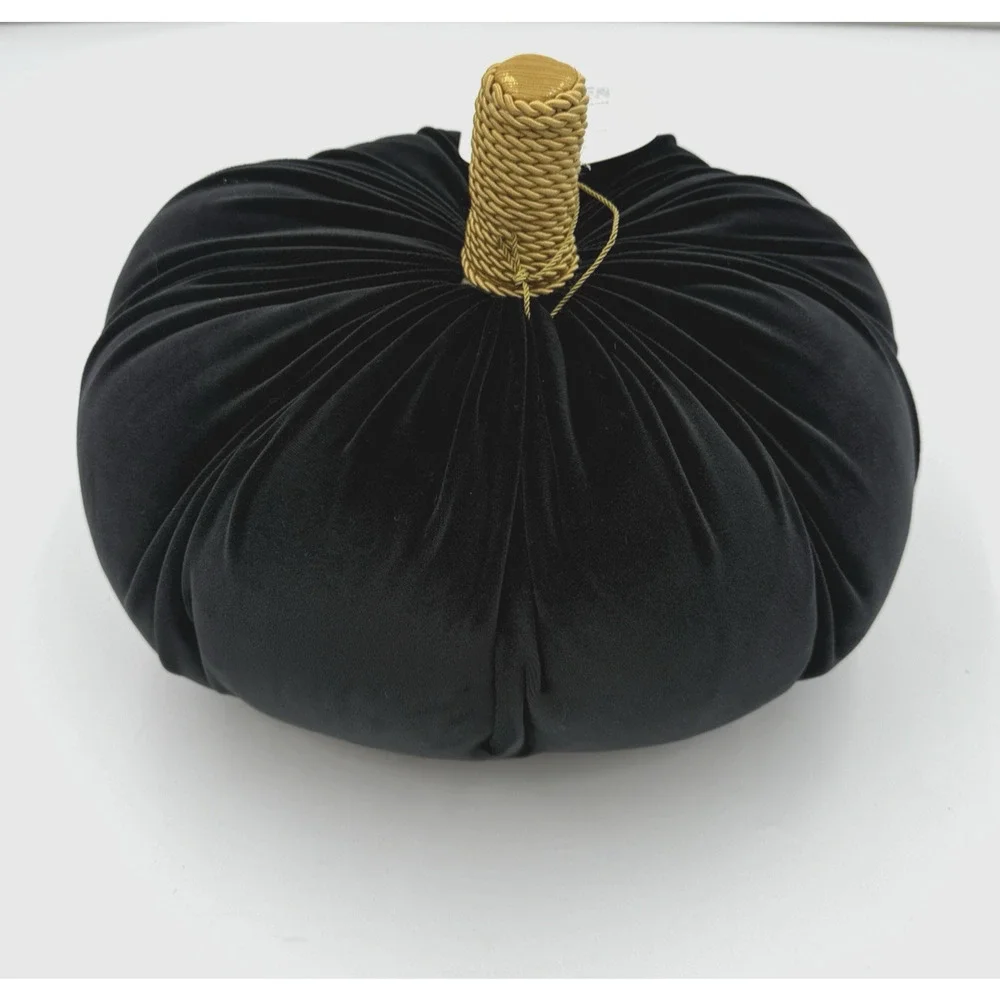 Threshold Pumpkin Shaped Velvet Decorative Fall Halloween Throw Pillow 12